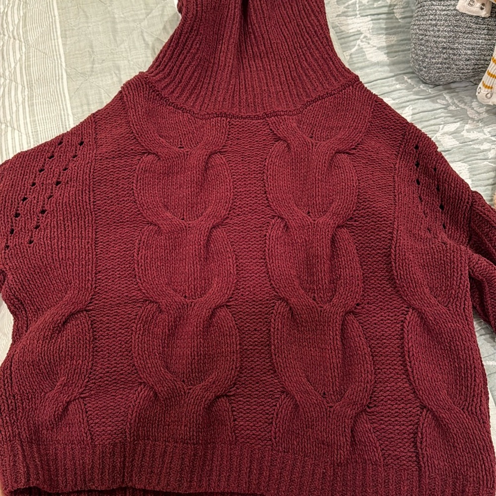 Chunky cropped turleneck
